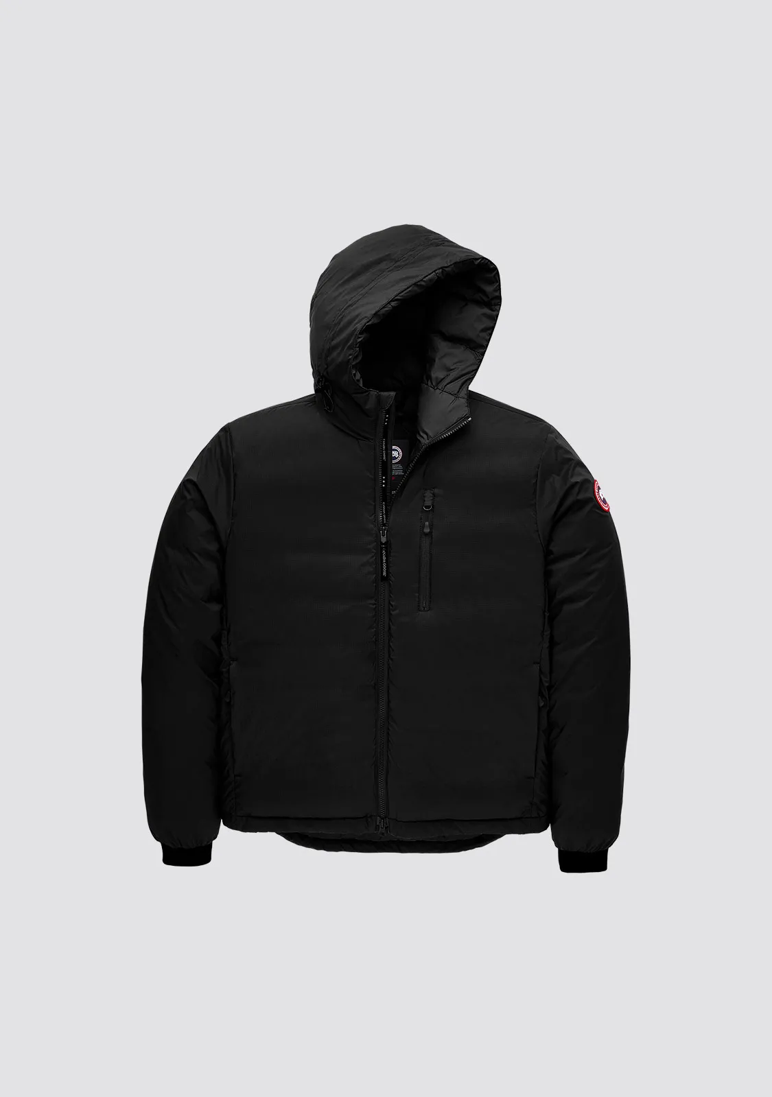 Model 5078M Lodge men's short hooded lightweight model. Color: Black official website picture. Size: S M L XL XXL.